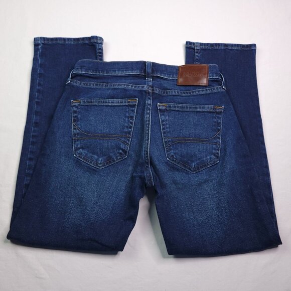 Hollister Mens Epic Flex Slim Straight Jeans 26 Stretch Dark Wash Hemmed Mens - Picture 2 of 8